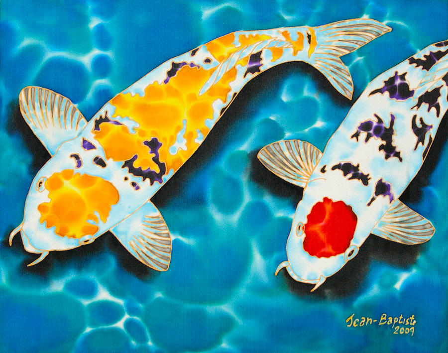 Fish Painting - Ditsu Koi by Daniel Jean-Baptiste
