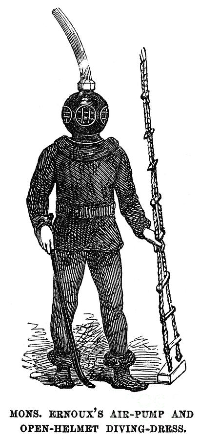 Diving Suit, 1855 Photograph by Granger