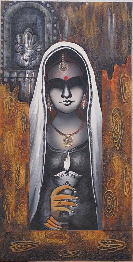 Abstract Painting - Divya by Kanan Trivedi
