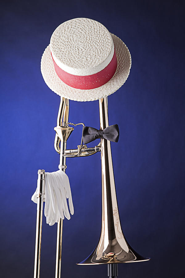 Dixieland Hat and Trombone Photograph by M K Miller