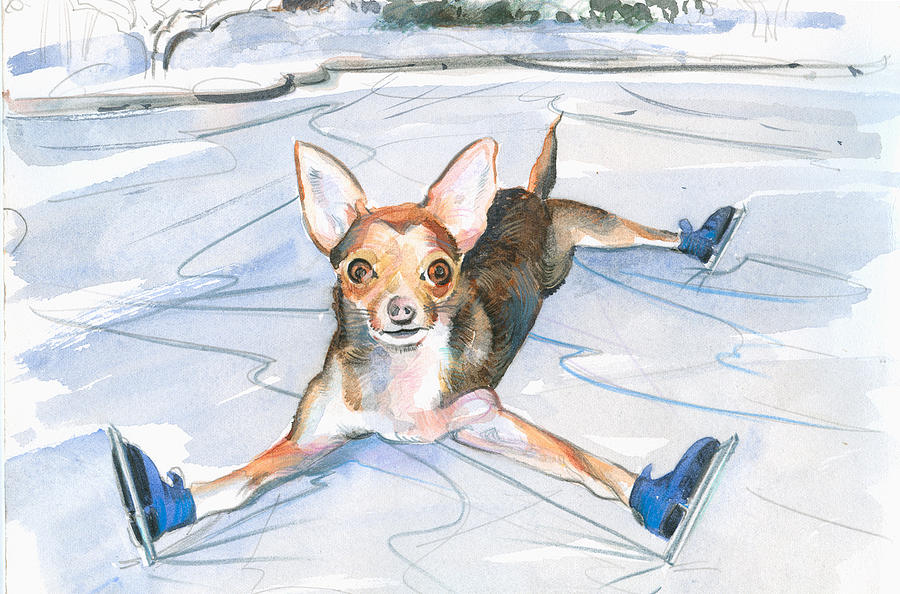 Dobby on Ice Painting by P Anthony Visco