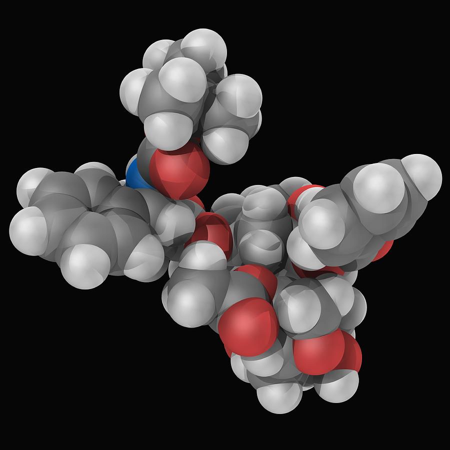 Docetaxel Drug Molecule Digital Art by Laguna Design