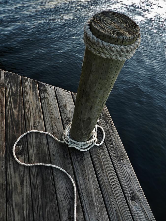 Dock post at Hampton Lake Photograph by Robert Ulmer | Fine Art America