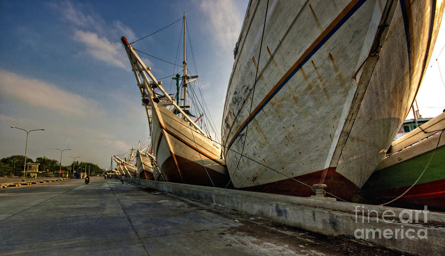 Dockyard in Jakarta Photograph by Charuhas Images