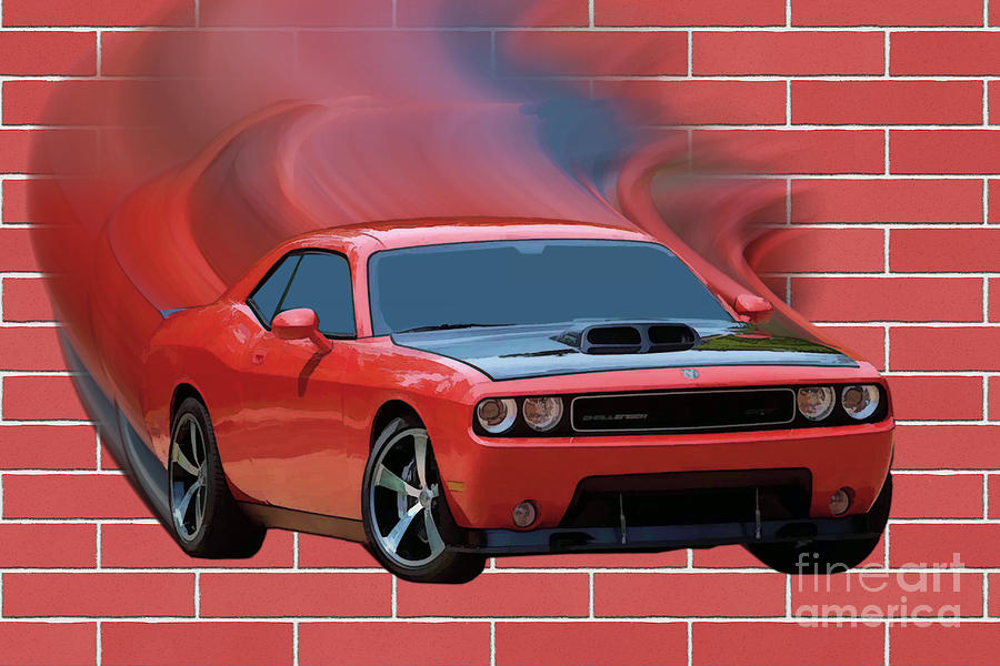 Dodge Challenger Digital Art by Tommy Anderson