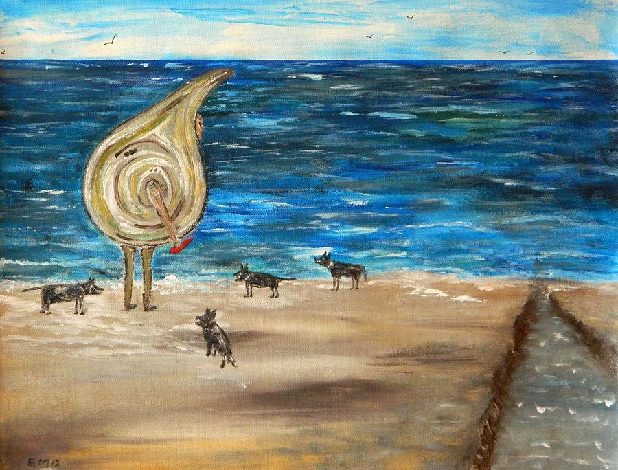 Dog Beach Painting by Everette McMahan jr