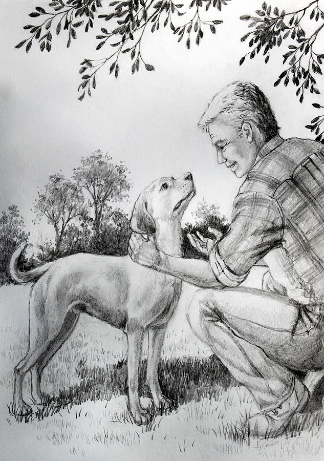 Labrador Retriever Painting - Dog Whisperer by Hanne Lore Koehler