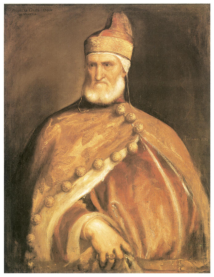 Titian Painting - Doge Andrea Gritti by Titian