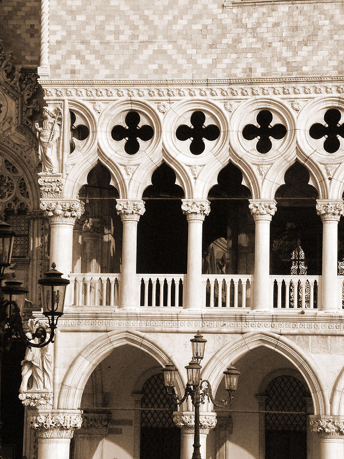 Doges Palace Columns Photograph by Donna Corless