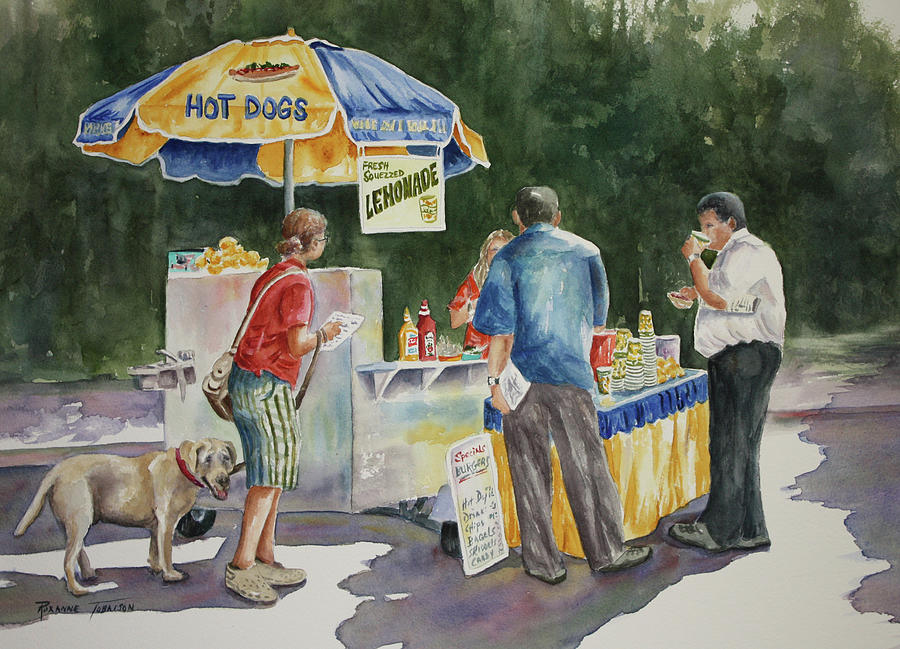 Dogs in the Park Painting by Roxanne Tobaison