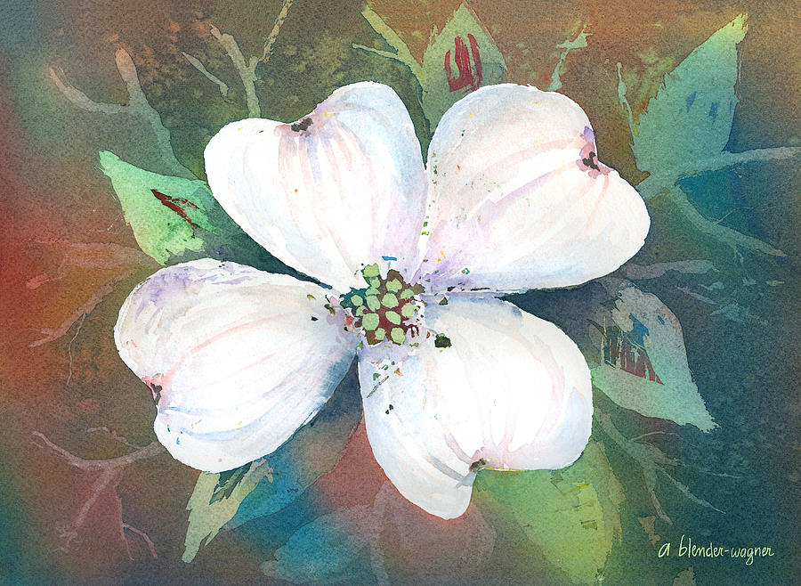 Dogwood Painting by Arline Wagner