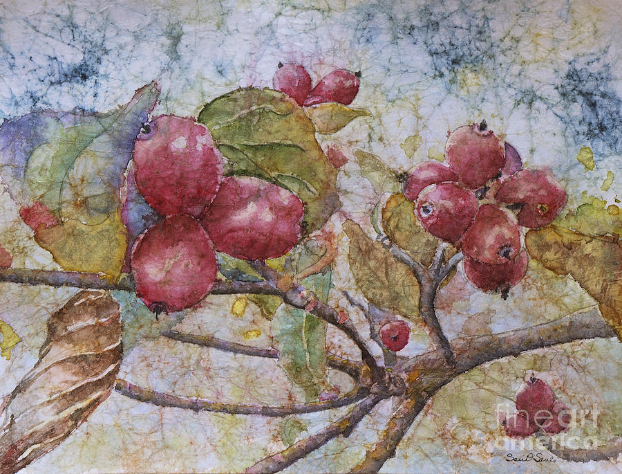 Dogwood Painting - Dogwood Berries by Sari Sauls