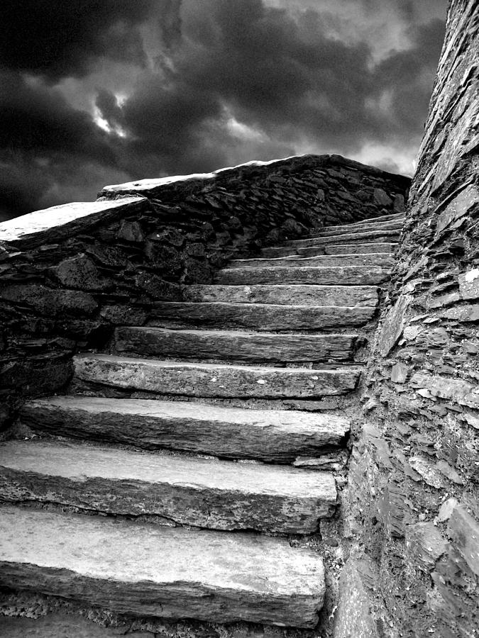 Castle Photograph - Dolbadarn Castle Steps by Duncan Rowe