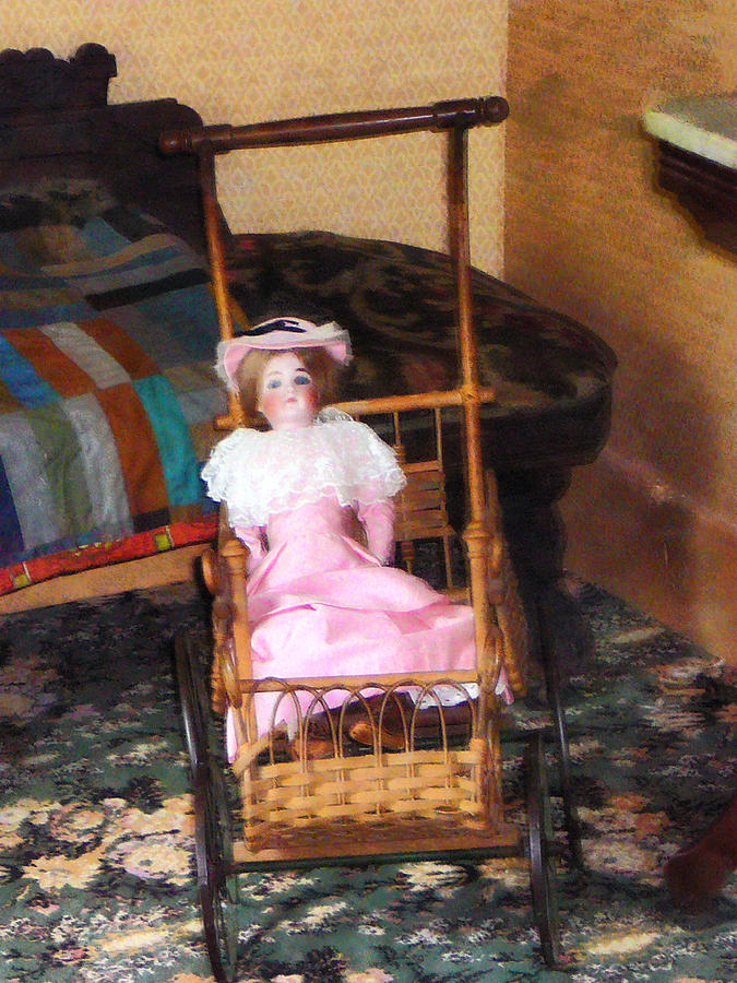 Doll in Carriage Photograph by Susan Savad