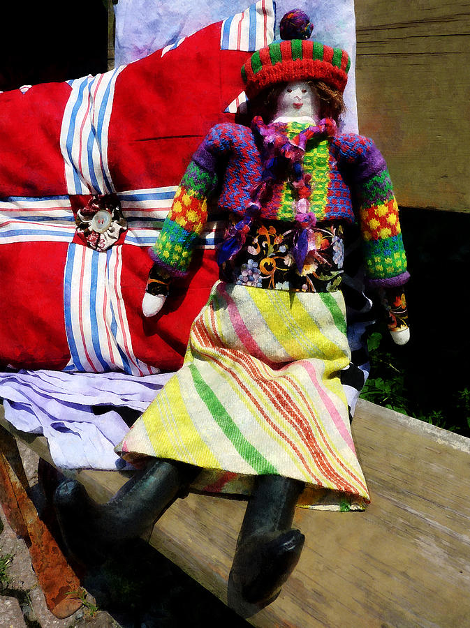 Doll in Colorful Outfit Photograph by Susan Savad