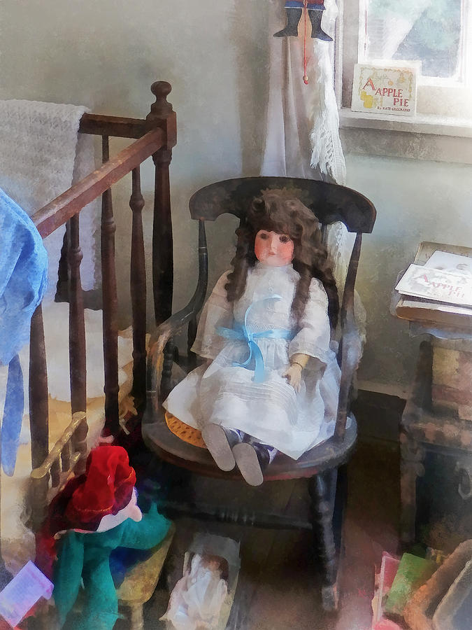 Doll Photograph - Doll in Nursery by Susan Savad