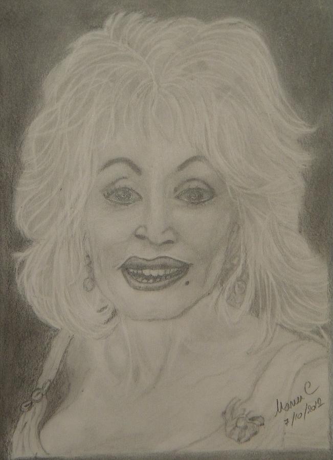 Dolly Parton Drawing by Manuela Constantin