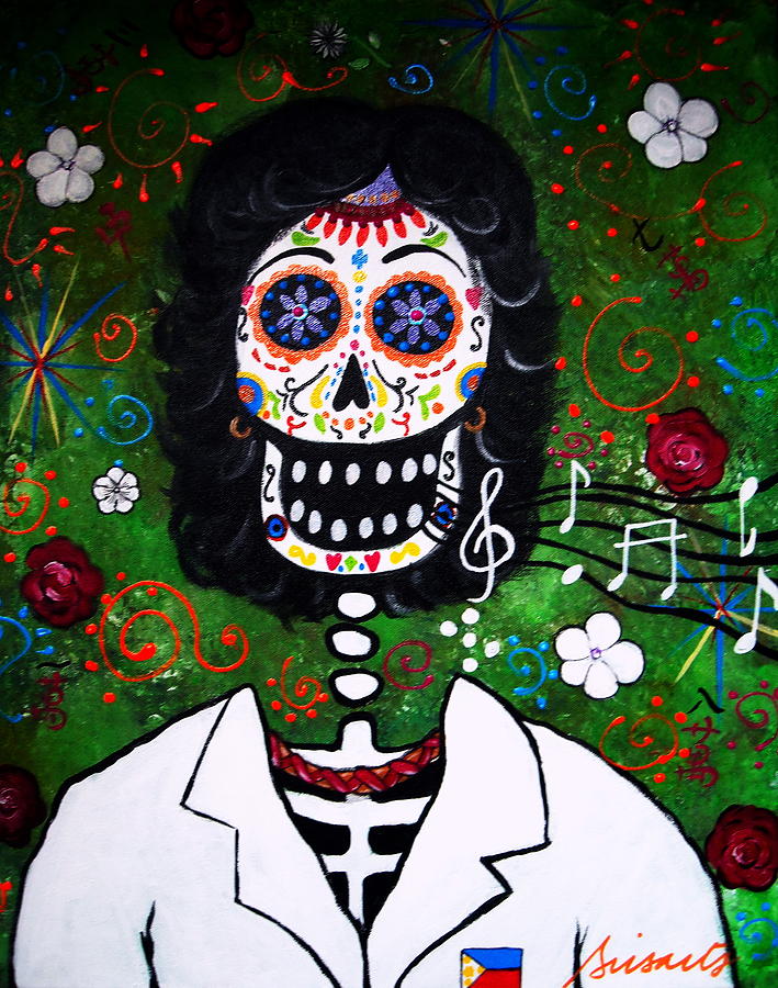 Flower Painting - Dolores De Los Muertos by Pristine Cartera Turkus
