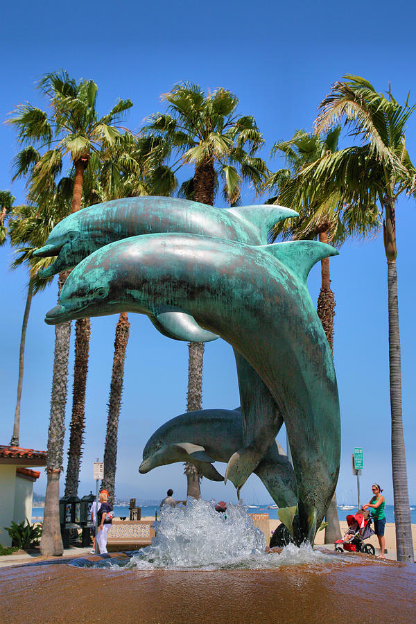 Dolphin Fountain Photograph by Steven Ainsworth
