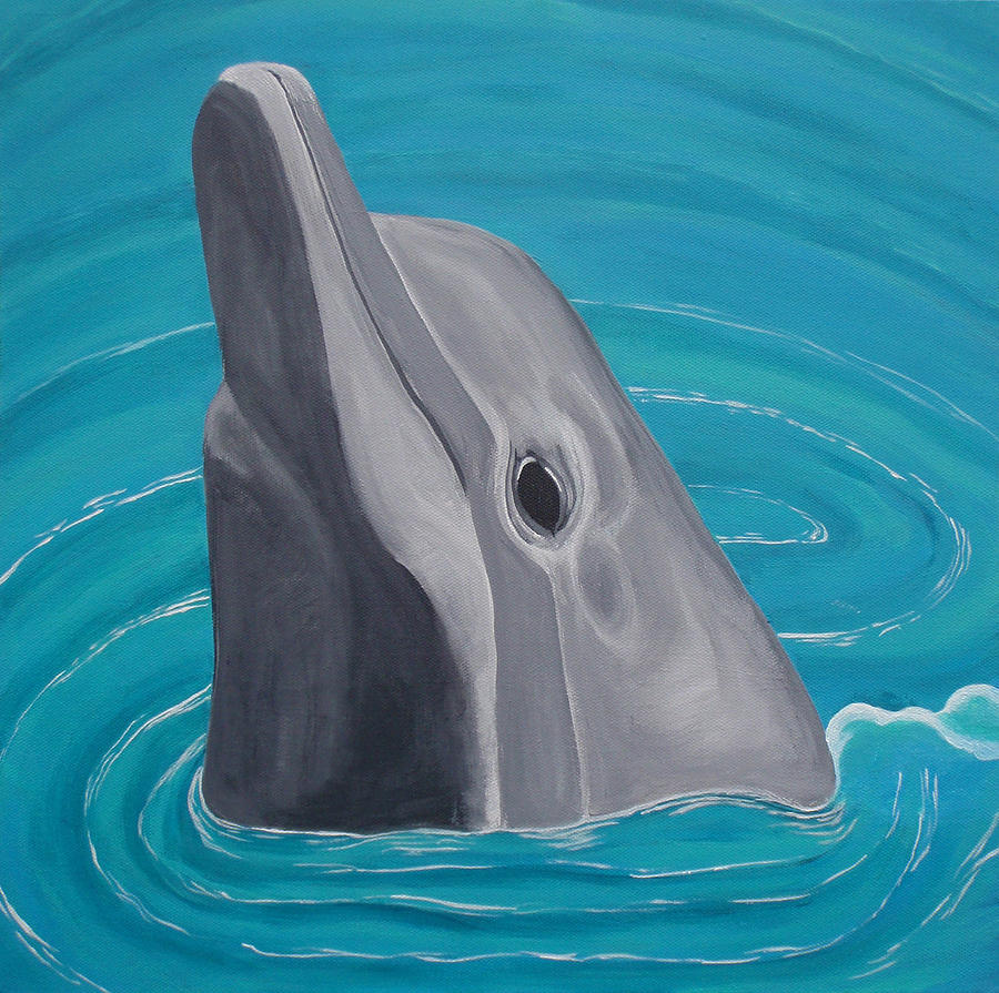 Nature Painting - Dolphin Smile by Brandy Gerber