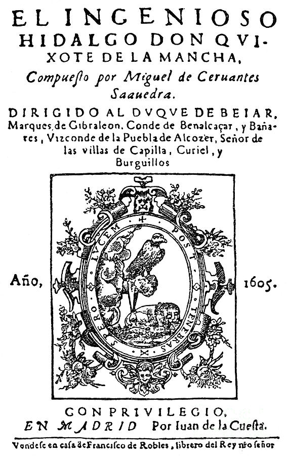 Book Photograph - Don Quixote, Title Page by Granger