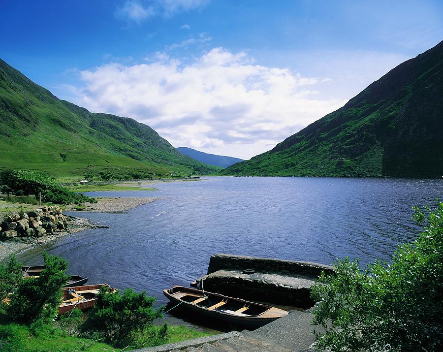 Boat Photograph - Doo Lough, Delphi, Co Mayo, Ireland by The Irish Image Collection 