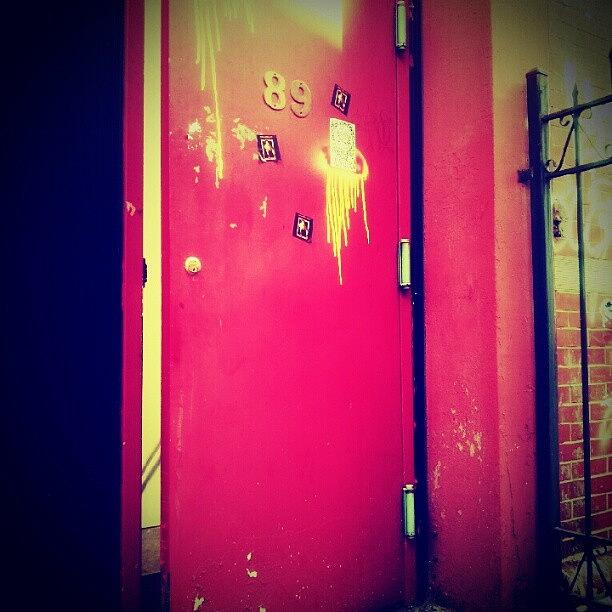 New York City Photograph - #door #art #graffiti #nyc #red #yellow by Lovely Malliha