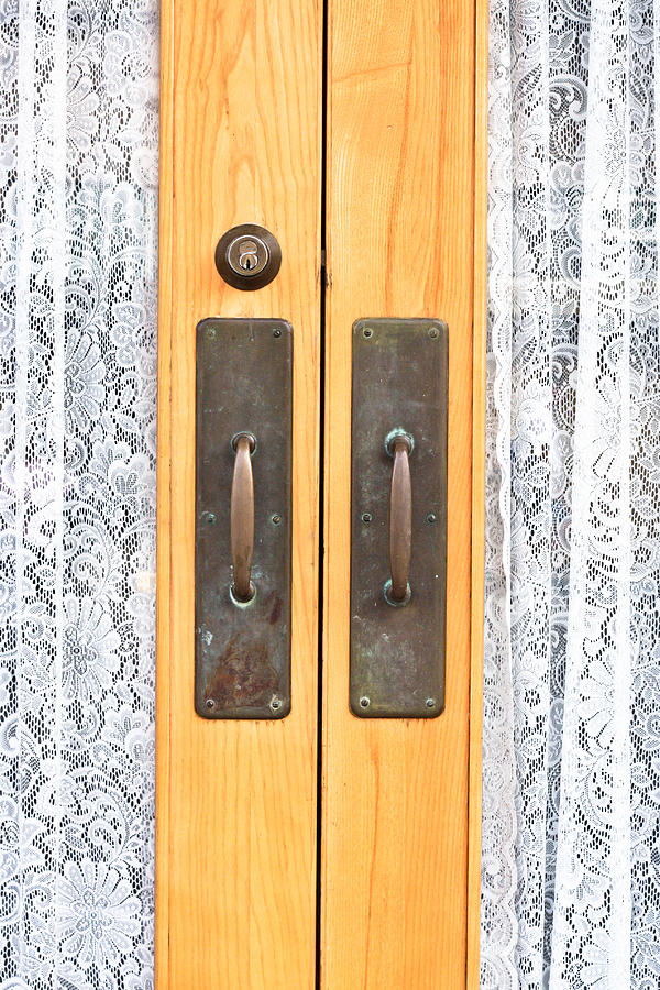 Lace Photograph - Door handles by Tom Gowanlock