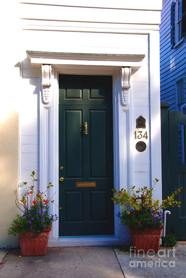 Door Nr 134 in Charleston SC Photograph by Susanne Van Hulst
