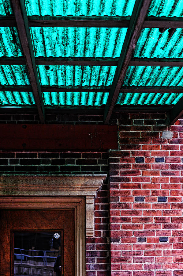 Architecture Photograph - Door With Green Overhang by HD Connelly