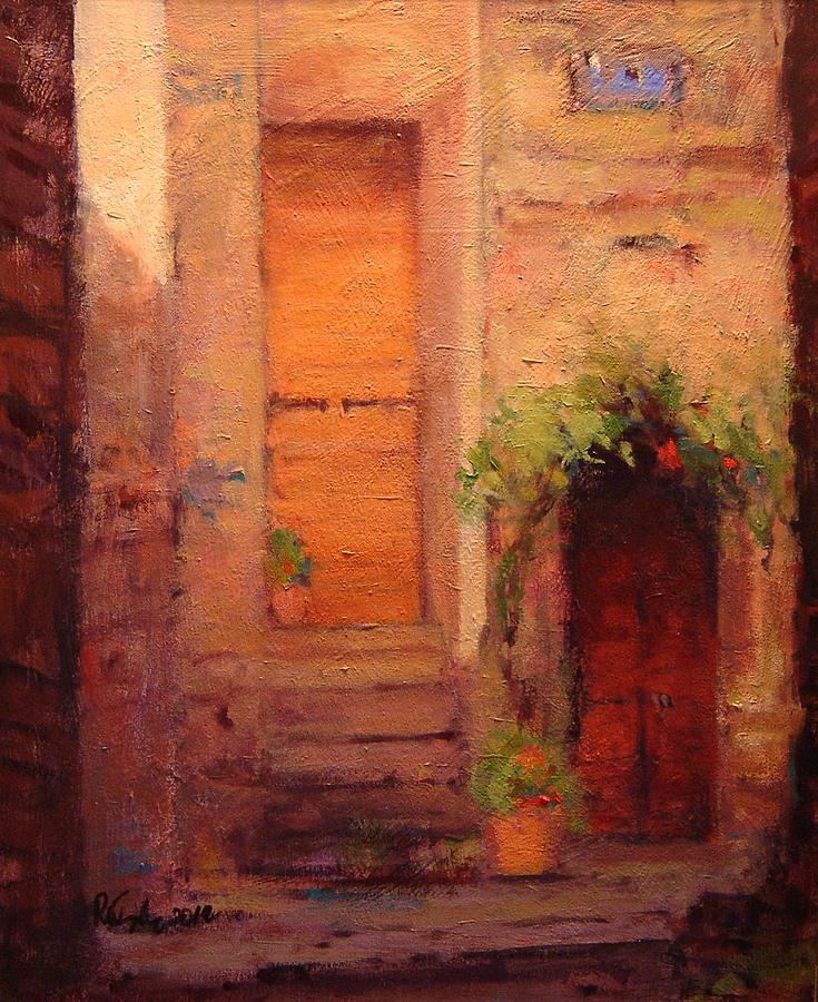 Italy Painting - Doors at Civita Di Bagnoregio by R W Goetting