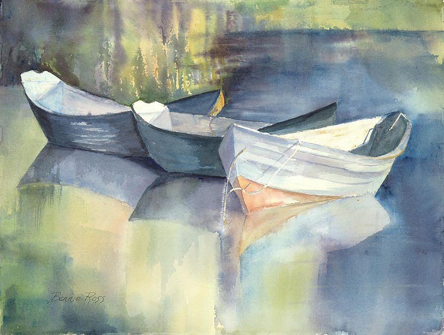 Boat Painting - Dories I by Bonnie Ross