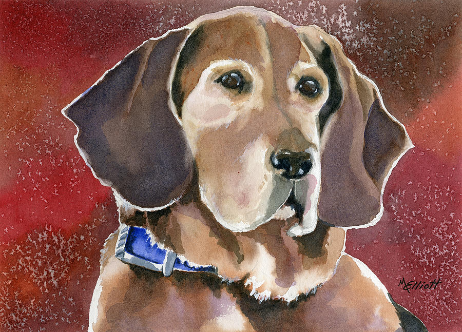 Dog Painting - Dottie by Marsha Elliott