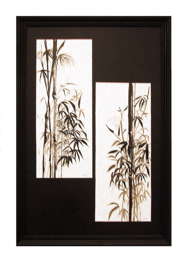 Double Bamboo Painting by Alethea M