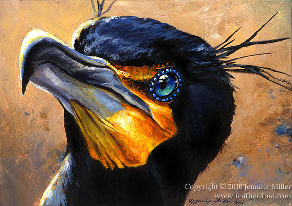 cormorant painting