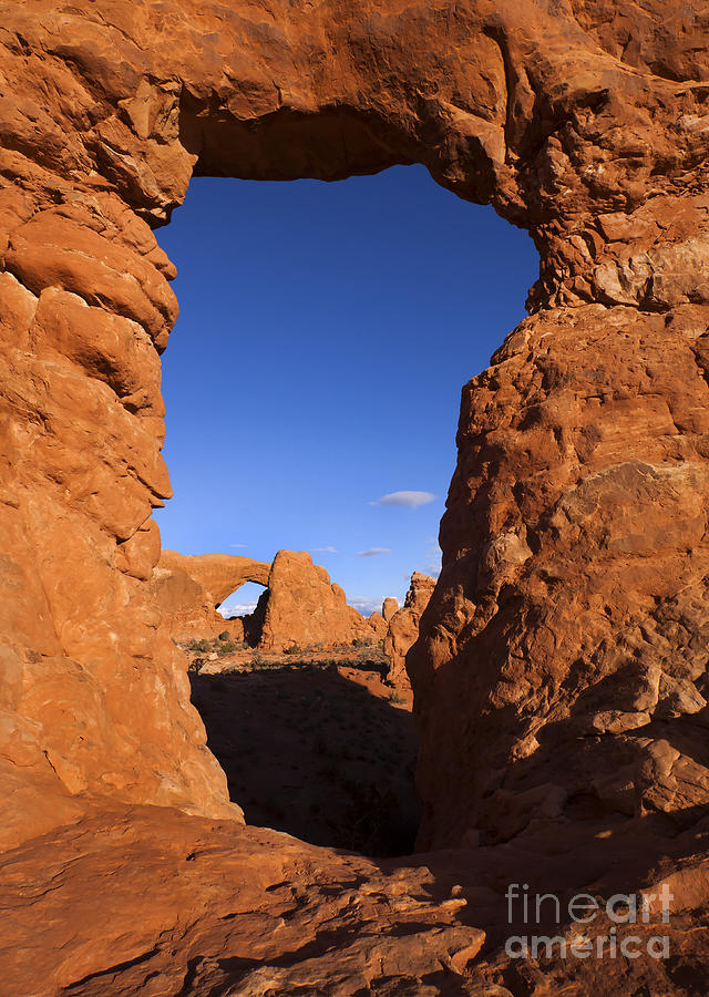 Desert Photograph - Double Desert Window by Michael Dawson