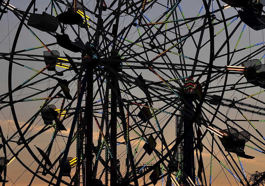Double Ferris Wheel Photograph by David Lee Thompson