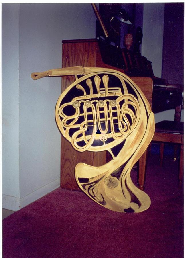 Musical Instrument Mixed Media - Double French Horn by Val Oconnor