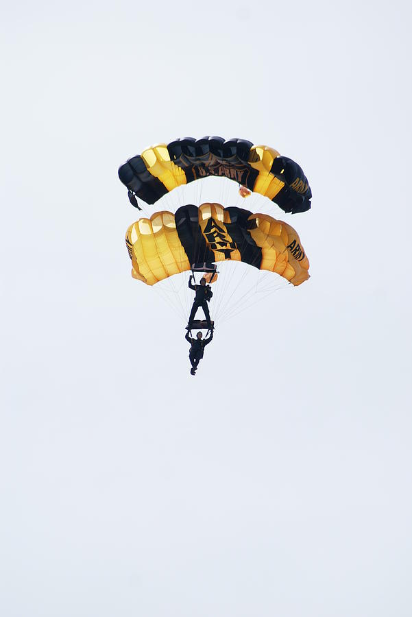 Airplane Photograph - Double Parachute by Heidi Poulin