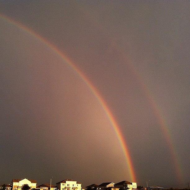 Nature Photograph - Double Rainbow by Samantha Huynh