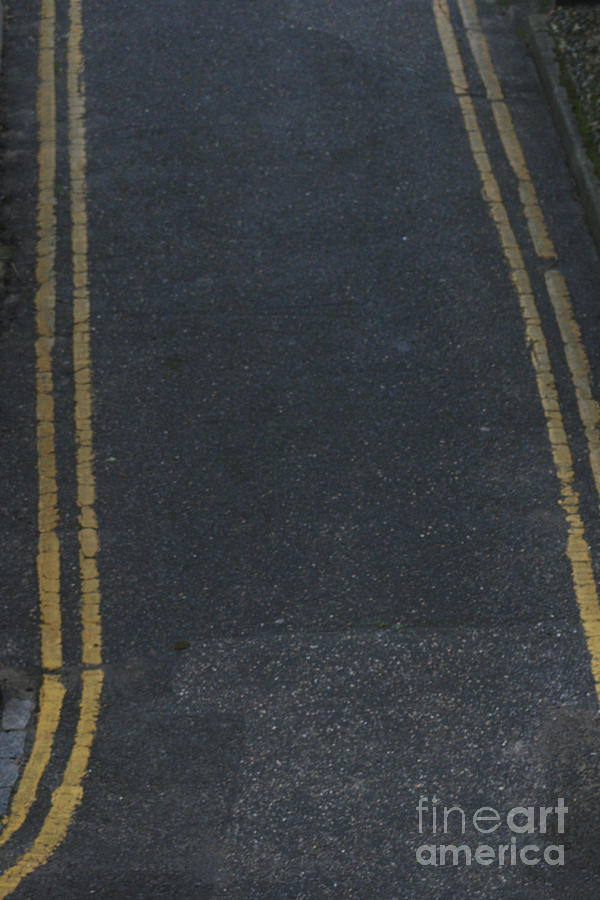 Double Yellow Lines Photograph - Double Yellows by Andy  Mercer