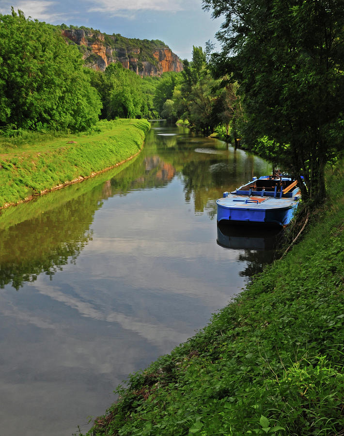 Down a French Canal Photograph by Dave Mills
