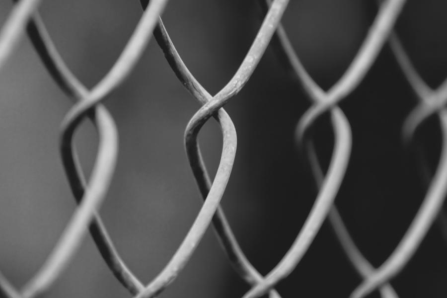 Down To The Wire Chain Link Abstract Photograph by Tracie Schiebel
