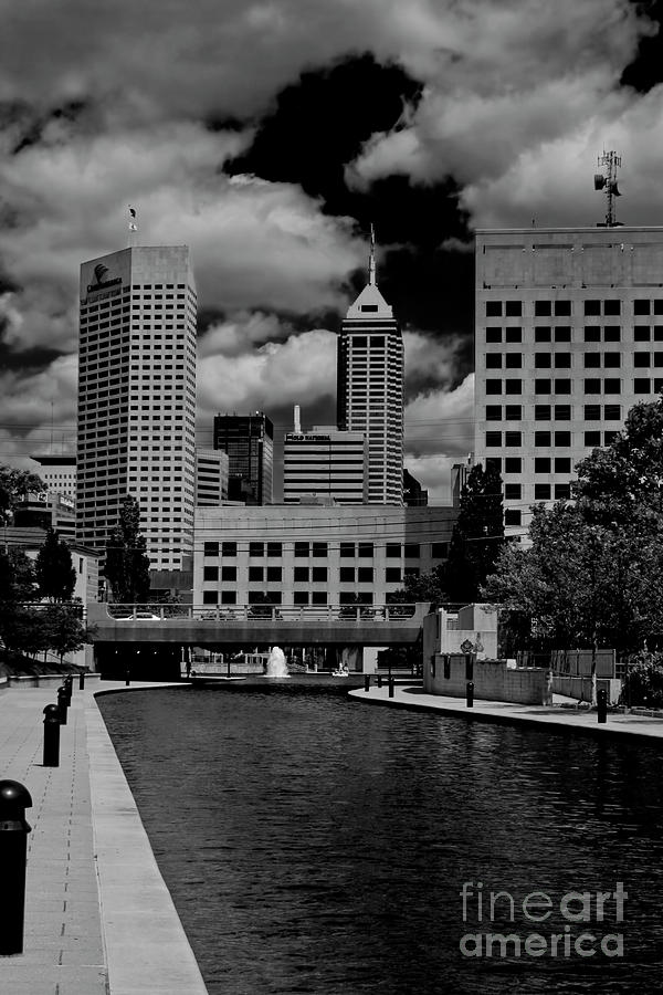 Downtown Indy Canal Photograph by David Haskett II