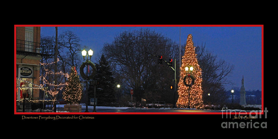 Downtown Perrysburg Decorated For Christmas Photograph by Jack Schultz