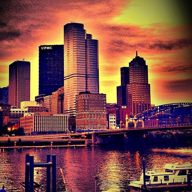 Bridge Photograph - Downtown Pittsburgh by Hilary Solack
