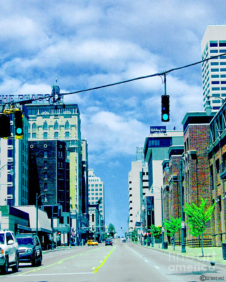 Downtown Union Ave Memphis TN Digital Art by Lizi Beard-Ward