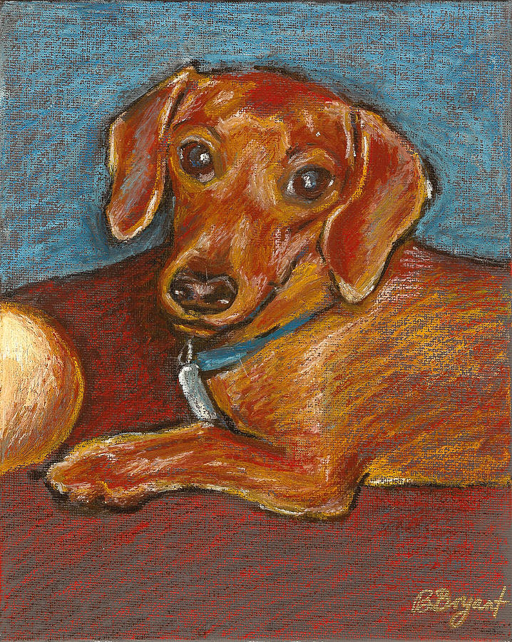 Dog Painting - Doxie Ball by Bethany Bryant