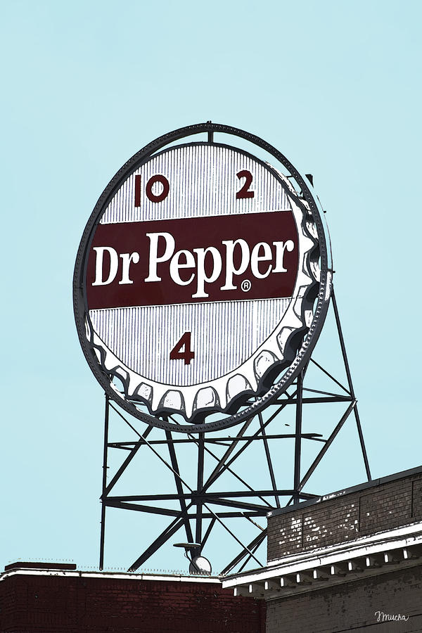 Dr Pepper Landmark Sign Roanoke Virginia by Teresa Mucha