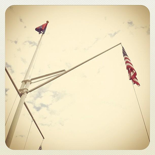 Sailing Photograph - Dr. Seuss Flag Is Back Up. Fog Has by Leighton OConnor